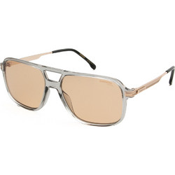 Carrera CA390/S KB7Q6 Ανδρικά Γυαλιά Ηλίου Aviator Κοκάλινα Χρυσό Γκρι με Καφέ Φακό
