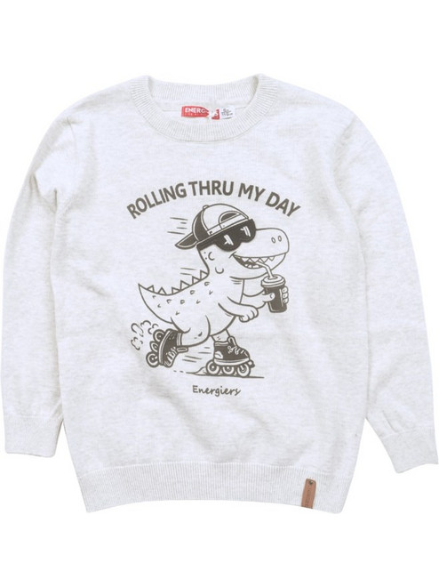 Energiers Παιδικό T-Shirt Μακρυμάνικο Λευκό Χακί 12-126109-6