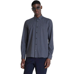 Antony Morato Barcelona Ανδρικό Πουκάμισο Printed Μπλε Σκούρο SL00812FA430651