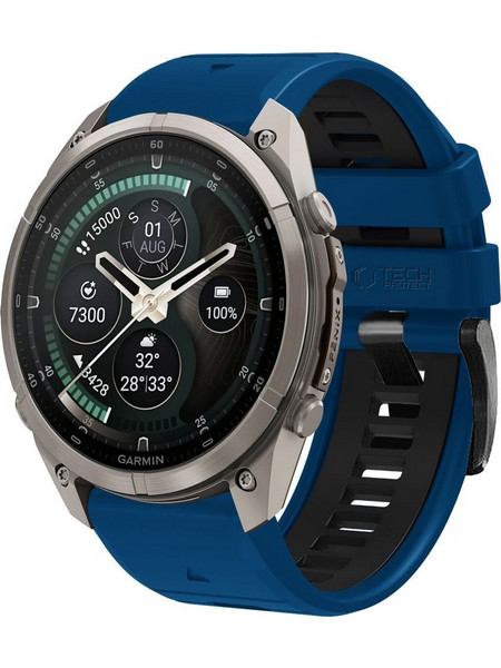 Tech-Protect Iconband Pro Λουράκι Σιλικόνης Navy / Black (Garmin Fenix 47mm)