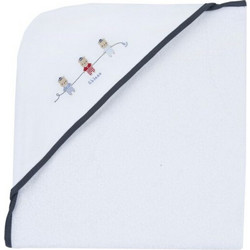 Chicco Βρεφικό Μπουρνούζι Κάπα Λευκό Navy Μπλε 76x76cm