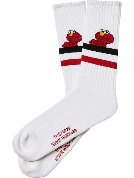 Besocks SesameStreet Elmo Ανδρικές Κάλτσες Ψηλές με Σχέδια Λευκές 648104
