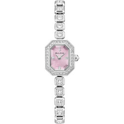 Bulova Γυναικείο Ρολόι με Ασημί Μεταλλικό Μπρασελέ 96X168
