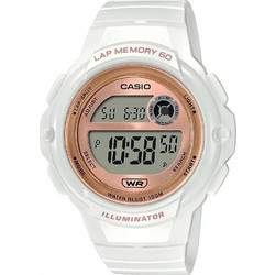 Casio Ψηφιακό Γυναικείο Ρολόι με Λευκό Λουράκι LWS-1200H-7A2