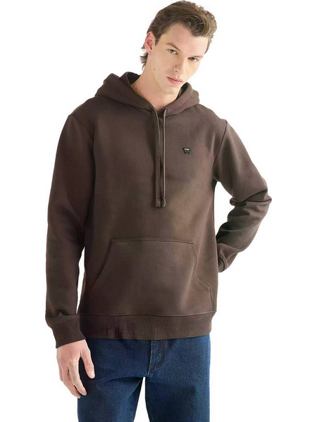 Wrangler Ανδρικό Φούτερ με Κουκούλα & Τσέπες Καφέ 112387038