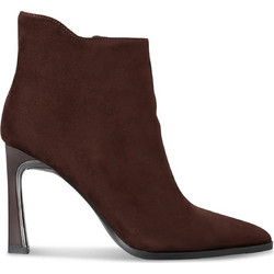 Envie Shoes Γυναικεία Μποτάκια Αστραγάλου Δερμάτινα Καφέ με Λεπτό Ψηλό Τακούνι E45-22434-28