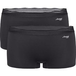 Sloggi Go Blush Γυναικεία Μποξεράκια Μαύρα 2Pack 10228593-0004