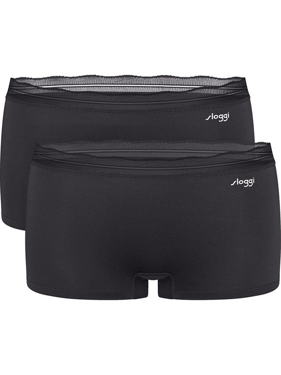 Sloggi Go Blush Γυναικεία Μποξεράκια Μαύρα 2Pack 10228593-0004