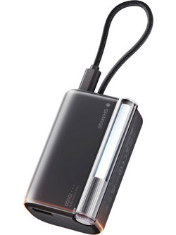 SHARGE Flow 3 Power Bank 10000mAh 45W με Ενσωματωμένο Καλώδιο USB-C Power Delivery Black
