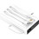 Setty SPB-LC-220 Power Bank 20000mAh με Ενσωματωμένα Καλώδια USB-C Lightning & micro USB White