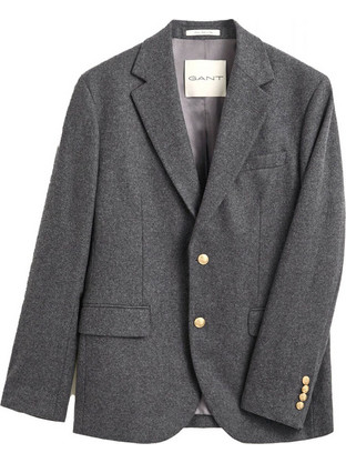 Gant Χειμερινό Ανδρικό Blazer Μάλλινο με Στενή Εφαρμογή Ανθρακί 3G7706383-035