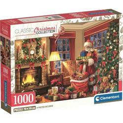 Puzzle Clementoni Christmas Santa's Visit 1000 Κομμάτια