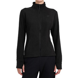 4F Γυναικεία Ζακέτα Fleece Μακριά με Φερμουάρ Μαύρη 4FWMM00TFLEF469-20S