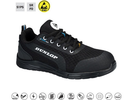 Dunlop Breezetech Αθλητικά Παπούτσια Ασφαλείας S1PS Μαύρα