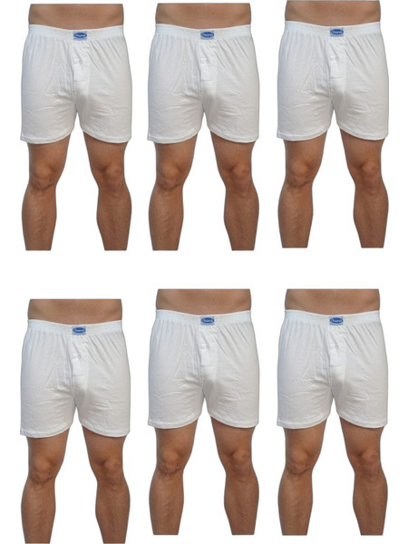 Onurel 6 ΑΝΔΡΙΚΑ BOXER ΚΛΑΣΙΚΑ ΒΑΜΒΑΚΕΡΑ 100% - ΛΕΥΚΑ