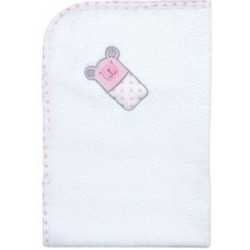 Baby Star Sugar Family Αδιάβροχο Σελτεδάκι Αλλαξιέρας Μωρού 100% Βαμβακερό Πετσετέ Λευκό Ροζ 40x60cm