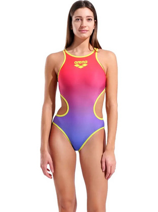 Arena One Shaded Print Tech Αθλητικό Ολόσωμο Μαγιό Φούξια Λιλά 011637-986