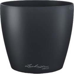Lechuza Cachepot Deco 28 Γλάστρα Στρογγυλή Πλαστική Ανθρακί 28x26cm 18970
