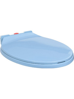 vidaXL Καπάκι Λεκάνης Οβάλ Πλαστικό Soft Close Γαλάζιο 145823