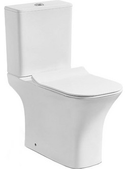 Karag Natalia Καπάκι Λεκάνης Τετράγωνο Πλαστικό Slim Soft Close Λευκό S1215