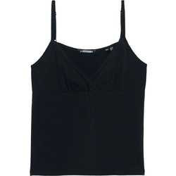 Superdry Γυναικείο Καλοκαιρινό Κρουαζέ Top Βαμβακερό Μαύρο W6012231A-98T