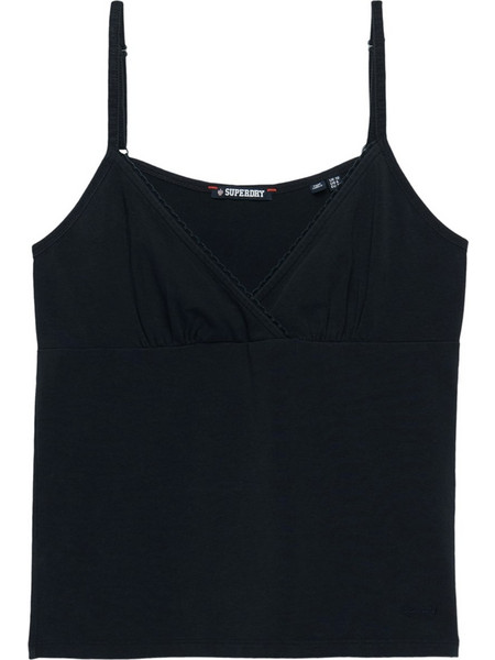 Superdry Γυναικείο Καλοκαιρινό Κρουαζέ Top Βαμβακερό Μαύρο W6012231A-98T