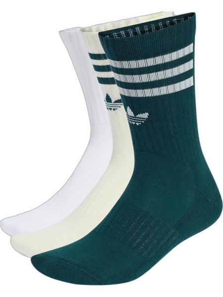 Adidas Real Madrid Ανδρικές Κάλτσες Ψηλές με Σχέδια Εκρού Κυπαρισσί 3Pack KS8124