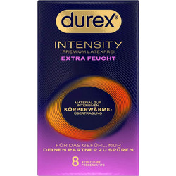Durex Intensity Extra Lube Προφυλακτικά Χωρίς Λάτεξ με Λεπτά & Λιπαντικό 12τμχ