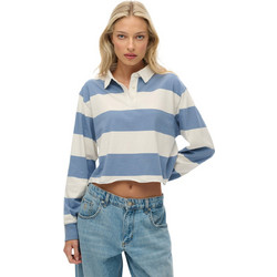 Superdry Γυναικείο Αθλητικό Crop Top Λευκό Γαλάζιο W6012175A-K5X