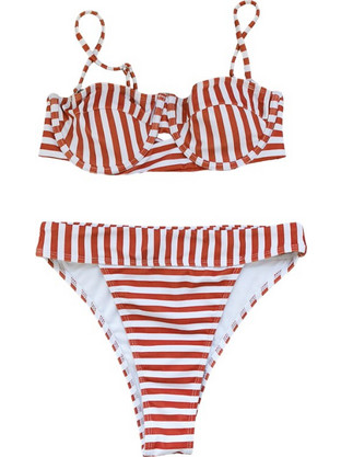 Chicret Bikini Set Brazil Λευκό Κόκκινο JI7048