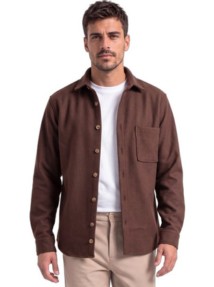 Ben Tailor Melton Ανδρικό Πουκάμισο Overshirt Καφέ