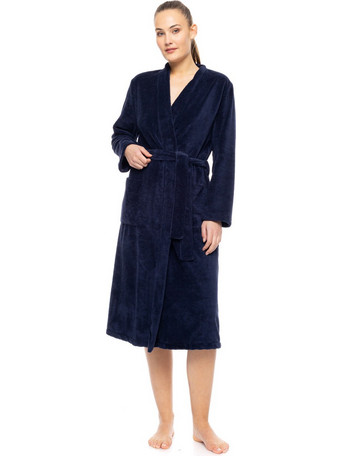 Pink Label Γυναικεία Ρόμπα Χειμωνιάτικη Navy Μπλε WN-1454