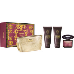 Versace Crystal Noir Eau de Parfum 90ml + Shower Gel 100ml + Body Lotion 100ml + Gold Toiletry Bag