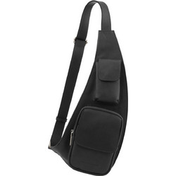 Tuscany Leather Δερμάτινη Ανδρική Τσάντα Στήθους Μαύρη TL142669