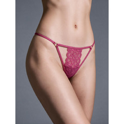 Milena By Paris Γυναικείο Sexy String με Δαντέλα Φούξια 6987