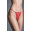 Milena By Paris Γυναικείο Sexy String Αυτοκινήτου με Δαντέλα Κόκκινο 6996