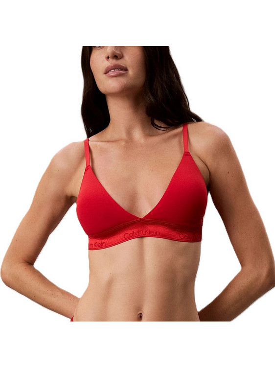 Calvin Klein Σουτιέν Τριγωνάκι χωρίς Μπανέλα Κόκκινο LV00QF8825
