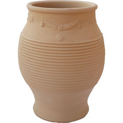 Ceramart Γλάστρα Εξωτερικού Χώρου Στρογγυλή Πήλινη Εκρού 36x50cm