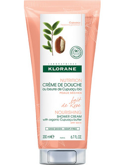 Klorane Lait de Rose Nourishing Κρεμώδες Αφρόλουτρο για Ξηρό Δέρμα 200ml