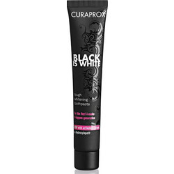 Curaprox Black Is White Tough Whitening Οδοντόκρεμα για Λεύκανση Ενεργού Άνθρακα 90ml
