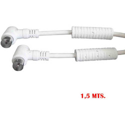 EDM Καλώδιο Κεραίας Angle 90 Coax Male to Coax Female 1.5m White