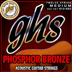 GHS 625 Σετ 6 Χορδές Ακουστικής Κιθάρας Phosphor Bronze 12-52" Medium Tension
