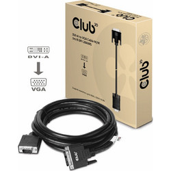 Club3D Cable DVI-A Male to VGA Male 3m Black CAC-1243