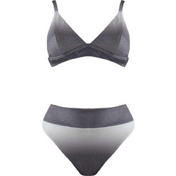Gsecret Bikini Set Τριγωνάκι Ψηλόμεσο Ασημί Y2005-6303