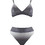 Gsecret Bikini Set Τριγωνάκι Ψηλόμεσο Ασημί Y2005-6303
