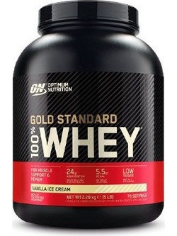 Optimum Nutrition Gold Standard 100% Whey Vanilla Ice Cream Πρωτεΐνη Ορού Γάλακτος Γράμμωσης 2.27kg