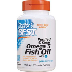 Doctor's Best Purified Omega 3 Fish Oil Ιχθυέλαιο 1000mg 120 Μαλακές Κάψουλες