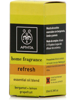 Apivita Refresh Αιθέριο Έλαιο Περγαμόντο, Λεμόνι & Γκρέιπφρουτ 10ml