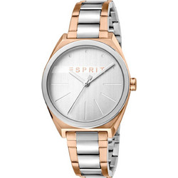 Esprit Slice Γυναικείο Ρολόι με Ασημί Ροζ Χρυσό Μεταλλικό Μπρασελέ ES1L056M0085