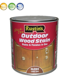 Rustins Outdoor Wood Stain Βερνίκι Επιφάνειας Ξύλου Έτοιμο προς Χρήση Gloss Τικ 1lt